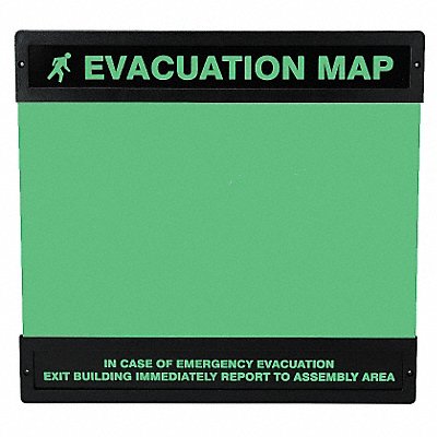 GRAINGER DTA239 Evacuation Map Holder 11 in x 17 in