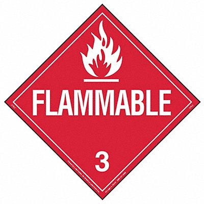 LABELMASTER 19TZ81 DOT Container Placard 10-3/4 Label W