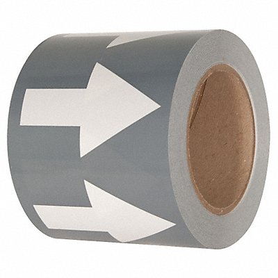 INCOM MANUFACTURING PMA4511 Arrow Tape Grey 4in W 108ft Roll L