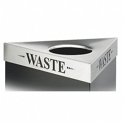 SAFCO 9560WA Recycling Lid Flat Stays Open Slvr