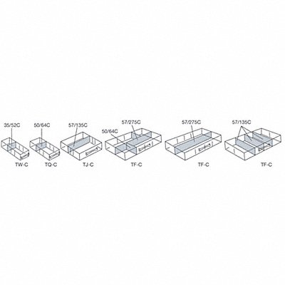 FLAMBEAU 6780CD3552C ESD Bin Divider 25pk 1/8 in H x 2 in W