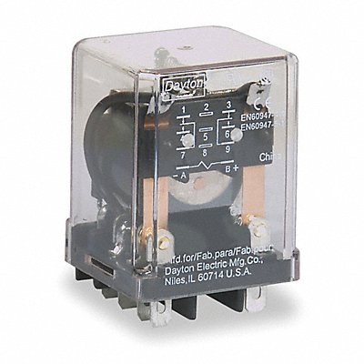 DAYTON 5YR32 General Purpose Relay 12VDC 10A 8Pins