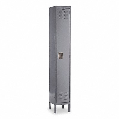 HALLOWELL U12861AHG G3736 Wardrobe Locker Louvered 1 Wide 1 Tier Grey