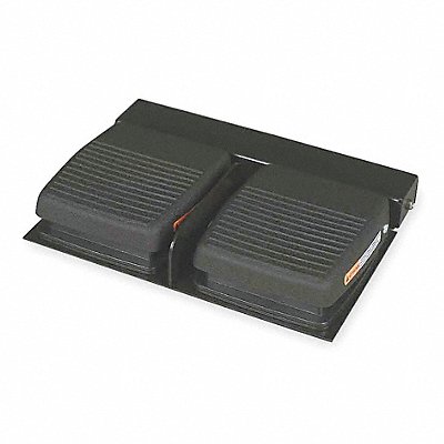 LINEMASTER TWIN971SMC48 Foot Switch Black Aluminum SPDT Momentary