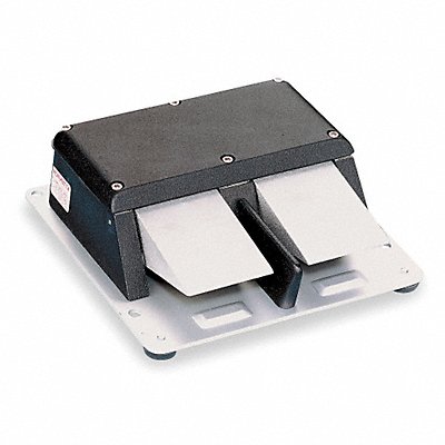 LINEMASTER TWIN88SN105 Foot Switch Black Aluminum SPDT Momentary