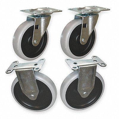 RUBBERMAID COMMERCIAL PRODUCTS GRFG4505L30000 Castor Kit (2) Rigid (2) Swivel