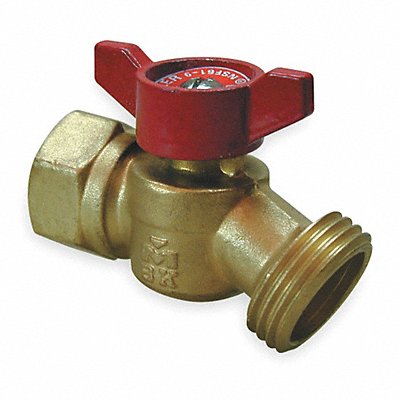 GRAINGER 102453HN Hose Bibb Quarter Turn No Kink 1/2 In F