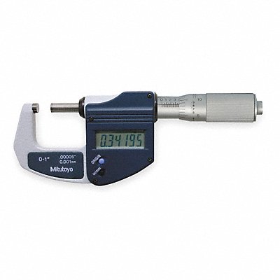 MITUTOYO 29383230 Electronic Micrometer 0-1 In Friction