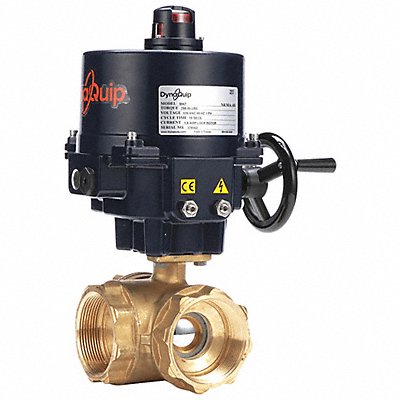 DYNAQUIP CONTROLS EYHGAAUE01 Electronic Ball Valve Brass 3 In.