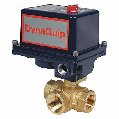 DYNAQUIP CONTROLS EYHG4AUE20 Electronic Ball Valve Brass 3/4 In.