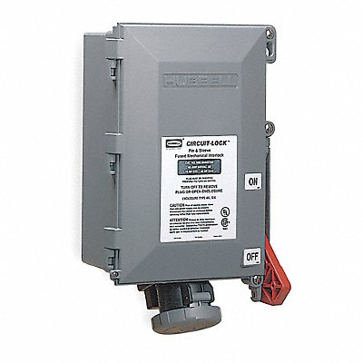 HUBBELL HBL460MIF7W WTMechanical Interlock Fused 3P4W 60 A 480V AC 30hp