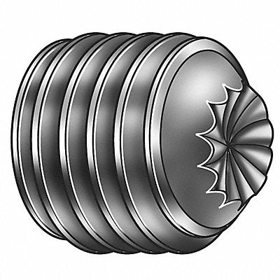 GRAINGER SSKCIA080012USA100BX Socket Set Screw Grubscrew Knurled Cup Point #8-32 1/8 L PK100