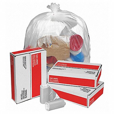 GRAINGER 4KN32 Garbage Bags 33 gal Clear PK250