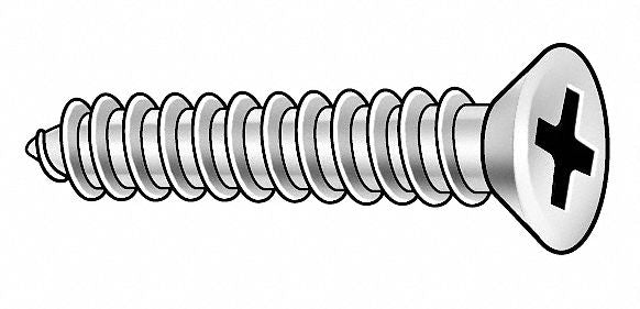 GRAINGER 1CJG6 Sheet Metal Screw Scrw Sz #12 18-8SS 3.5 L PK25