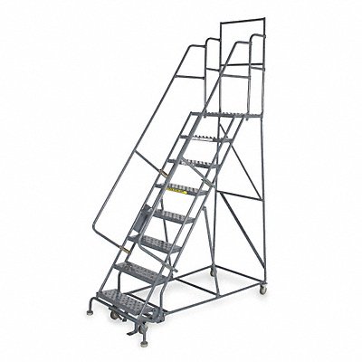 TRI-ARC KDSR110242D2 Rollng Ladder Unassembled Handrail Platform 100 In H