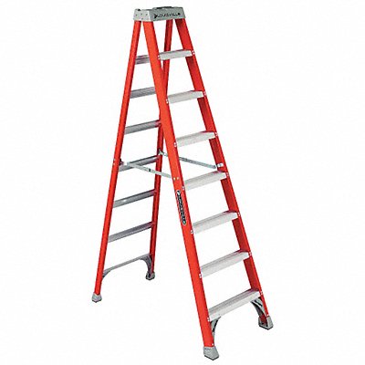 LOUISVILLE FS1508 Stepladder Fiberglass 8 ft H 300 lb Cap