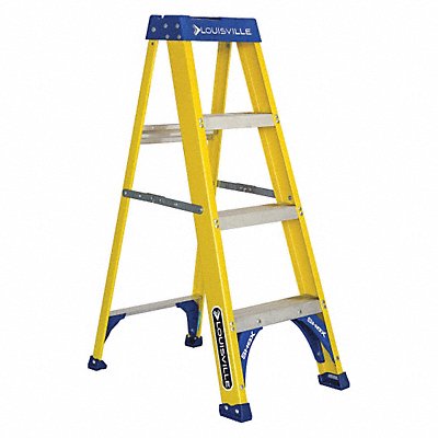 LOUISVILLE FS2004 Stepladder Fiberglass 4 ft H 250 lb Cap
