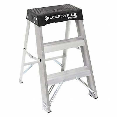 LOUISVILLE AS3002 Step Stool 24 In H 300 lb Aluminum
