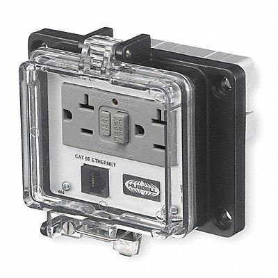 HUBBELL WIRING DEVICE-KELLEMS PR4X205E Access Port Power And Data NEMA 4X