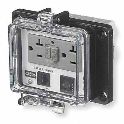 HUBBELL WIRING DEVICE-KELLEMS PR4X205EB Access Port Power And Data NEMA 4X