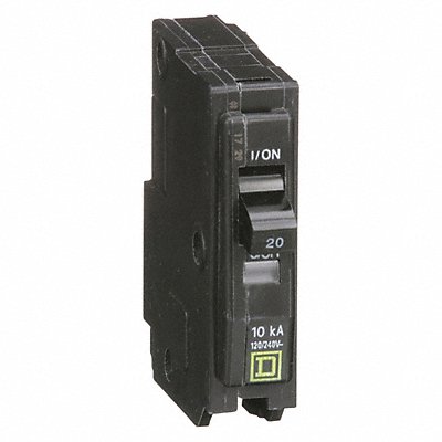 SQUARE D QO120 Circuit Breaker 20A Plug In 120/240V 1P
