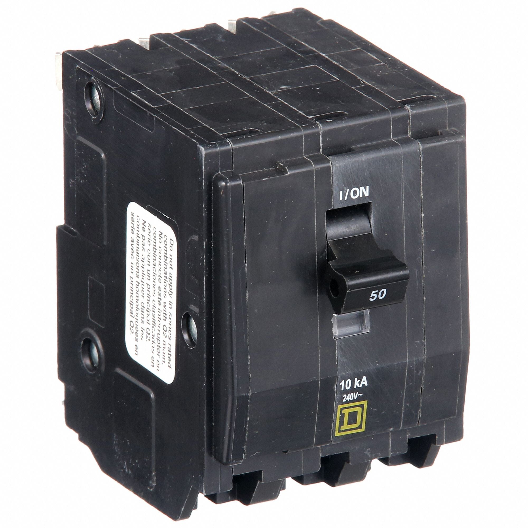 SQUARE D QO350 Circuit Breaker 50A Plug In 120/240V 3P