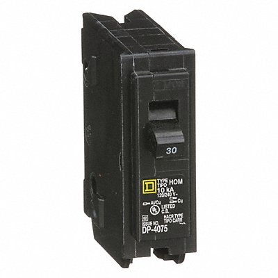 SQUARE D HOM130 Circuit Breaker 30A Plug In 120V 1P