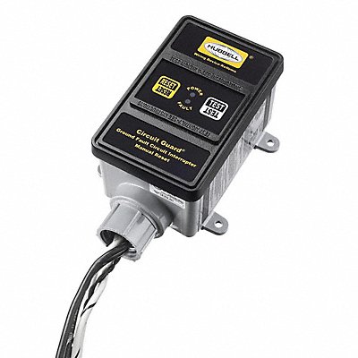 HUBBELL WIRING DEVICE-KELLEMS GFHW13005 Hard Wired GFCI 30 A Black 120VAC