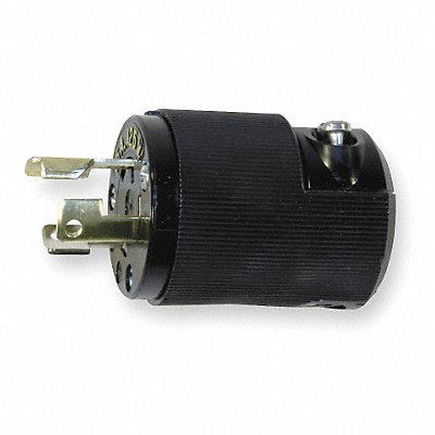 HUBBELL HBL4720CBK LckPlg Straight 15 A Black Nylon 3Blds
