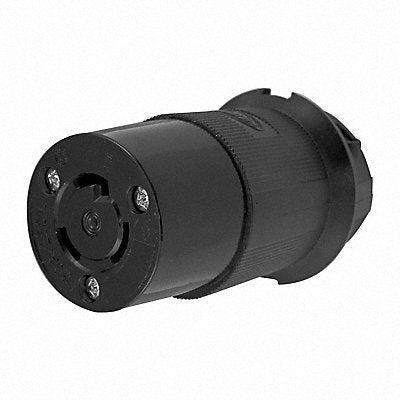 HUBBELL HBL2323BK LckCon Straight 20 A Black Nylon L6-20R