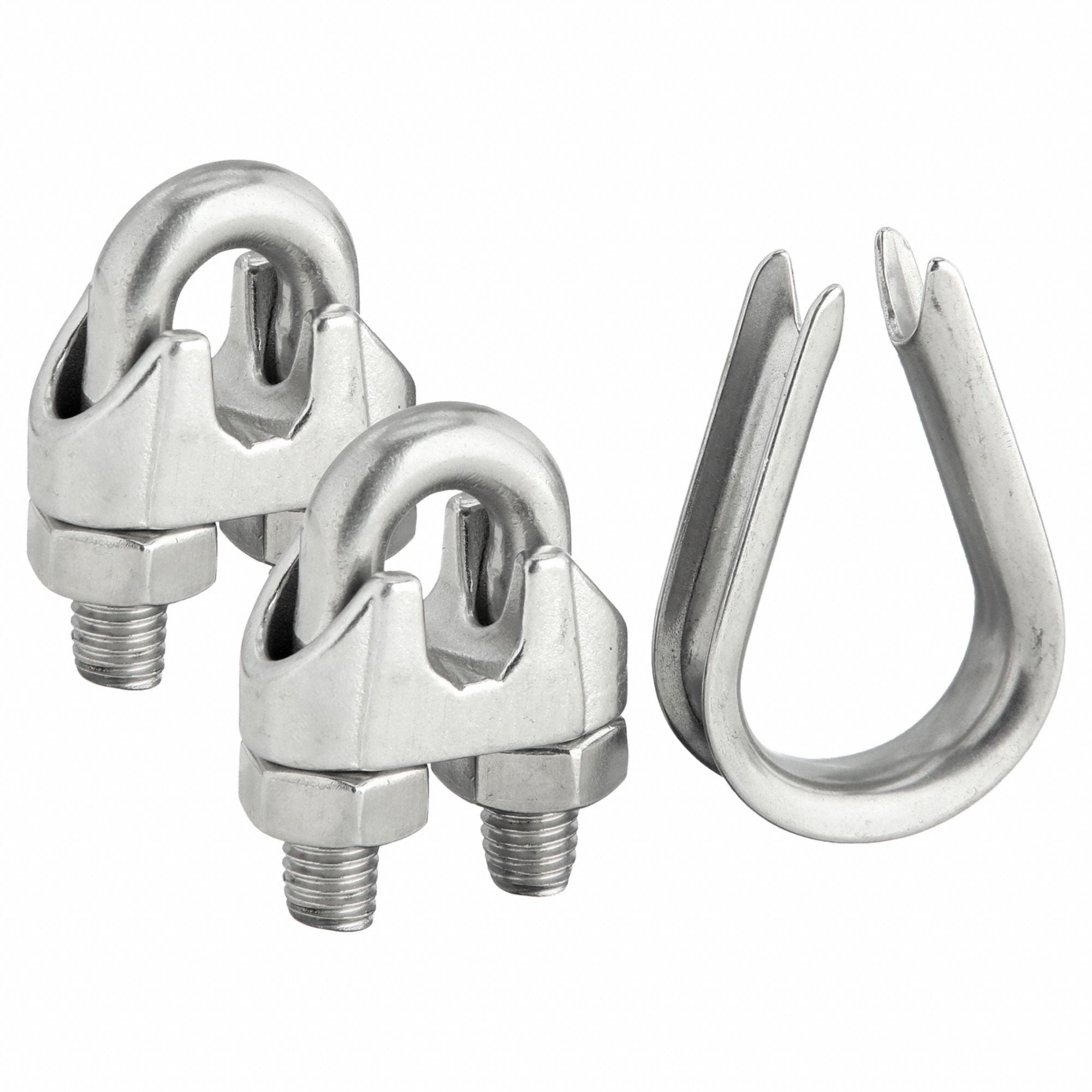 DAYTON 1DKL4 Wire Rope U-Bolt Clip and Thimble Kit