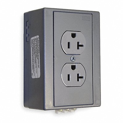 HUBBELL DRUB20 DIN Rail Recept Grey 20 A 2P3W Side 1PK