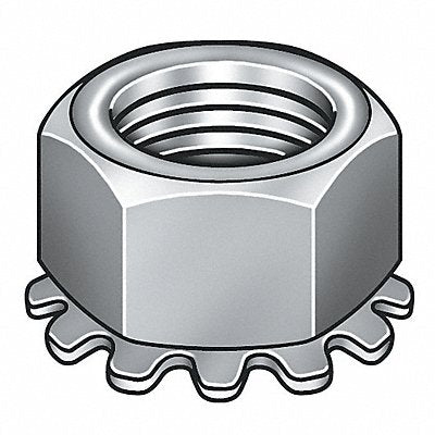 GRAINGER KEPIX10100P Lock Nut External Tooth Washer Stainless Steel #10-24 13/32in 100PK