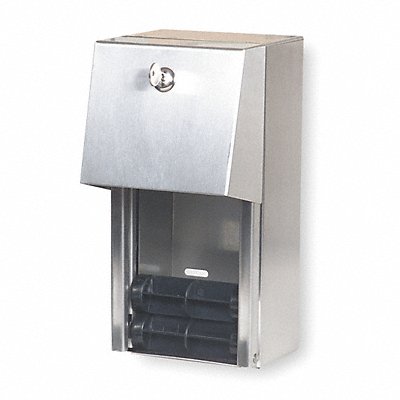 TOUGH GUY 1ECJ9 Toilet Paper Dispenser (2) rolls SS