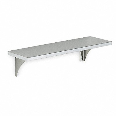 GRAINGER 4WMK4 Utility Shelf SS 18 in Overall W Satin