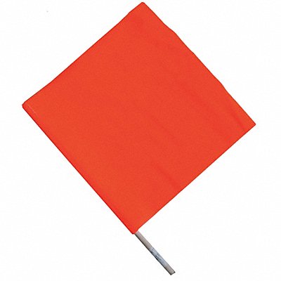 GRAINGER 1EKR7 Handheld Warning Flag Orange 24 H 18 W