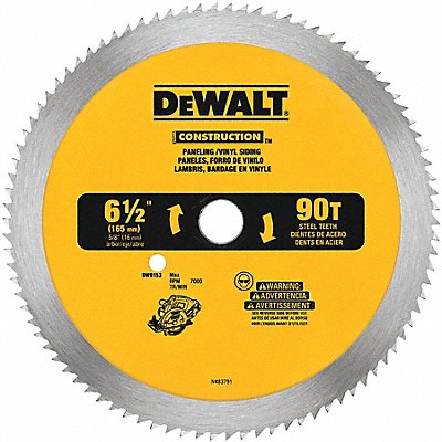 DEWALT DW9153 Circular Saw Blade 6 1/2 in Blade