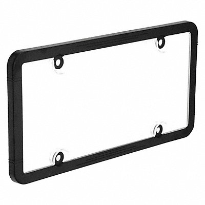 BELL 456018 License Plate Cover Clear/Black Polymer