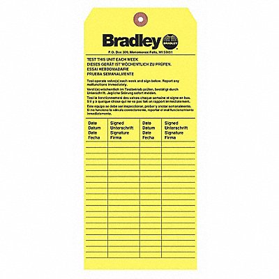 BRADLEY 204421 Inspection Tag