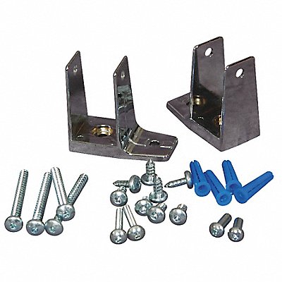ASI GLOBAL PARTITIONS 408515220 Pilaster Bracket Zinc Bright