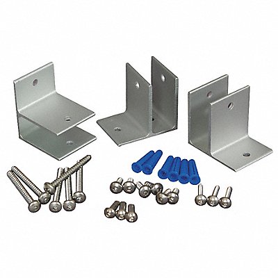 ASI GLOBAL PARTITIONS 408445210 Panel Bracket Aluminum Brushed