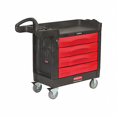 RUBBERMAID COMMERCIAL PRODUCTS FG451388BLA Trade Cart/Service Bench Black 500 lb.