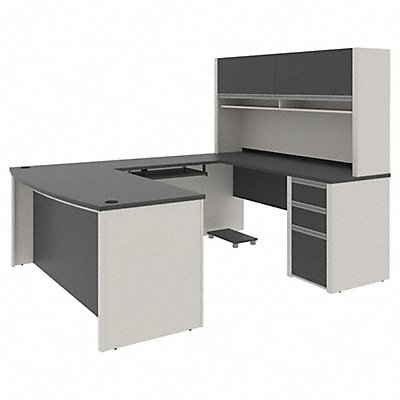 BESTAR 9387959 U Shaped Desk with Storage
