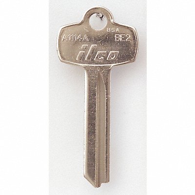 KABA ILCO A1114ABE2 Key Blank Brass Type BE2 7 Pin PK10