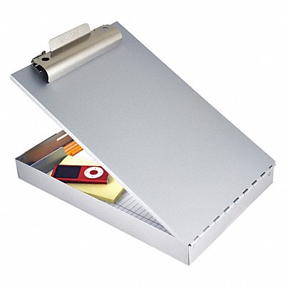 GRAINGER 11017 Storage Clipboard Letter Sz Metal Silver