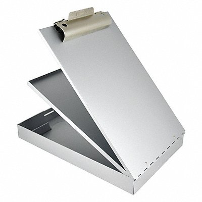 GRAINGER 21017 Storage Clipboard Letter Sz Metal Silver
