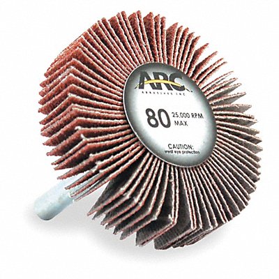 ARC ABRASIVES 11239 Flap Wheel 1 1/2 in Dia 1 in W 180 Grit