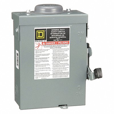 SQUARE D DU321RB Safety Switch Non Fusible 30 A Steel