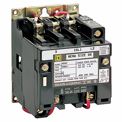 SQUARE D 8502SBO1V02S NEMAMagContactor Non Reversing 120VAC