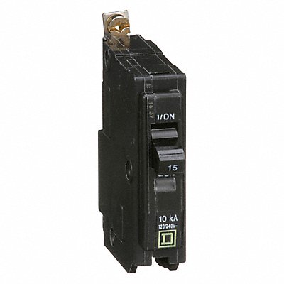 SQUARE D QOB115 Circuit Breaker 15A Bolt On 120/240V 1P